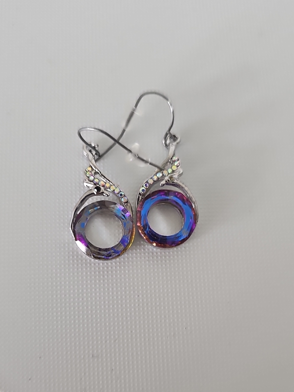 Crystal Drop Earrings - Aurora Multicolor